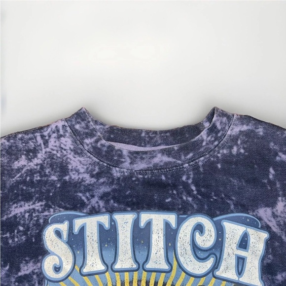 Disney Lilo & Stitch Sweatshirt Size XS - Blue Stitch Tie Dye Sweatshirt - Picture 5 of 8